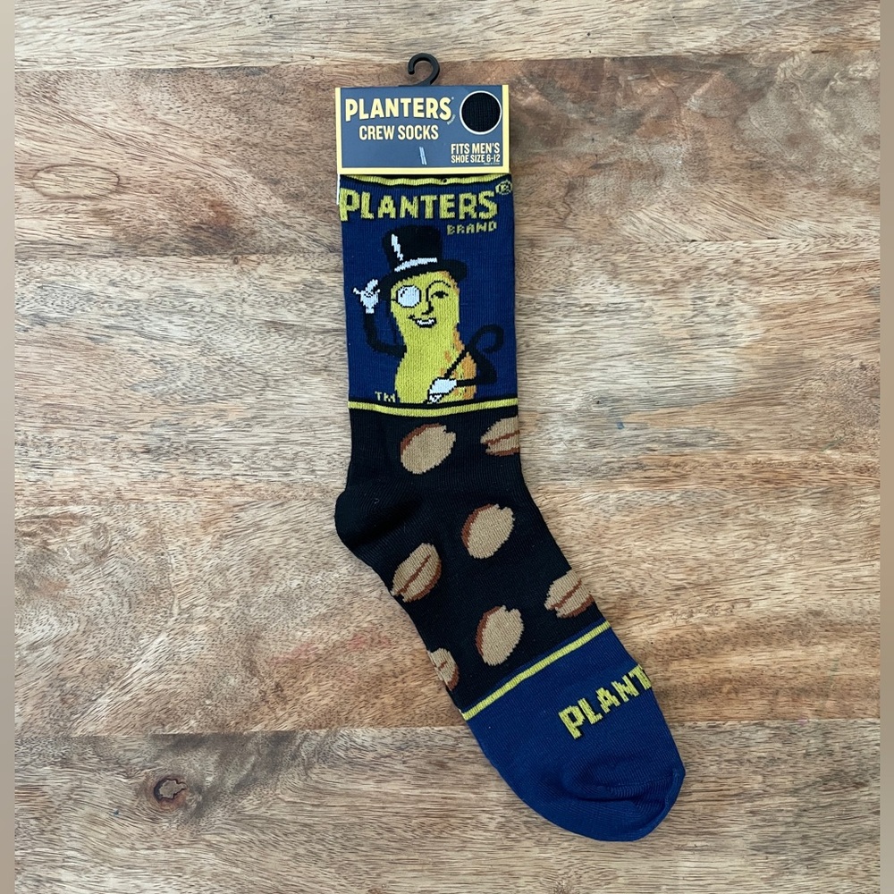 5/$20 NEW Adult Planters Peanuts Mr. Peanut Novelty Socks